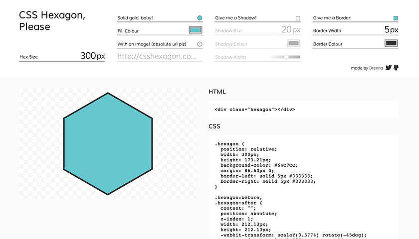 CSS Hexagon, Please screenshot